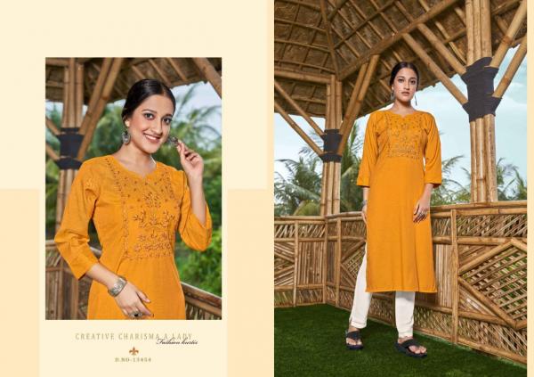 Kalaroop Innaya Rayon Embroidery Designer Kurti Collection